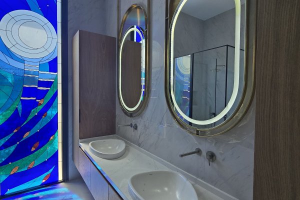 Doğal Kaplamalı Banyo Modelleri